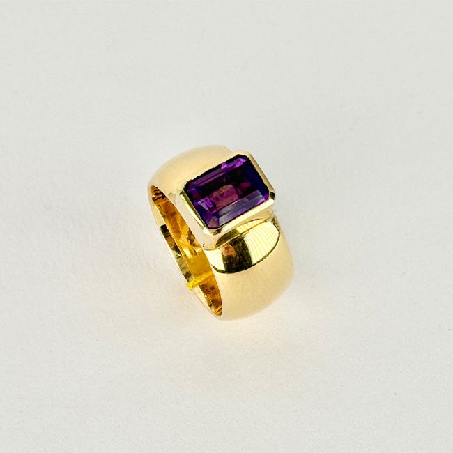 Amethyst Ring Gelbgold 750