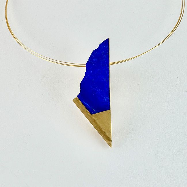 Anhänger Lapis in Gelbgold 750